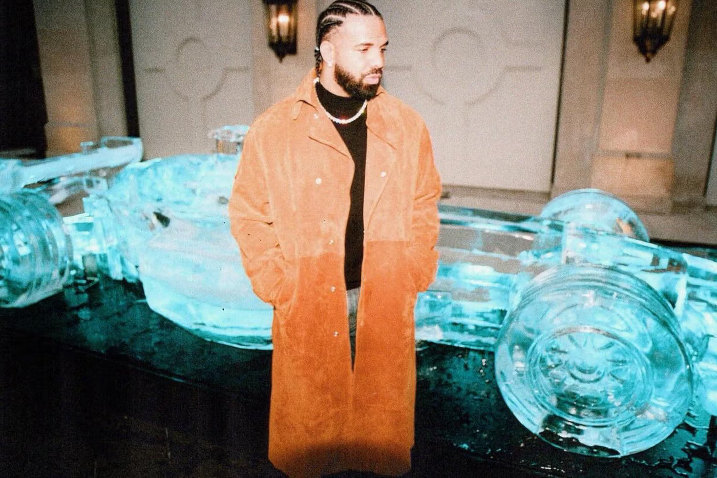 From One Iceman to Another: Drake Receives Full-Scale F1 Ice Sculpture for New Release
